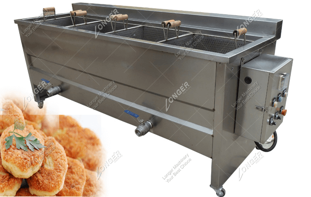 Semi-automatic Fish Cutlets Frying Machine|Fish Cutlets Fryer