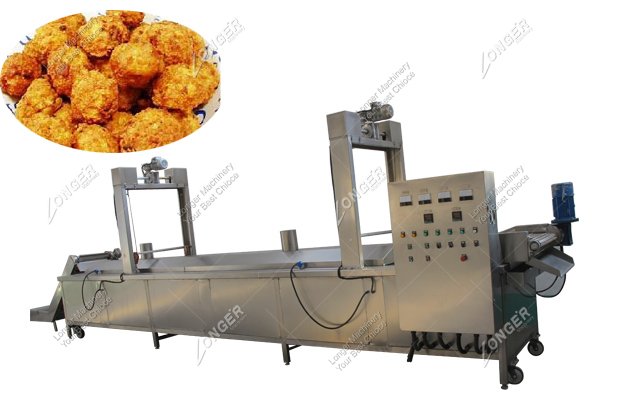 Continuous Conveyor Belt Deep Fryer Machine For Sale