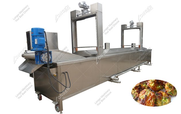 Automatic Broccoli Bite Frying Machine|Vegetable Ball Fryer Equipment