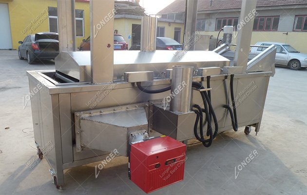 continuous fish stick frying machine