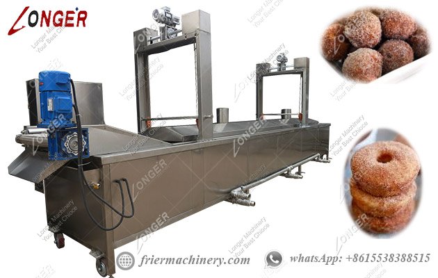 Commercial conveyor belt donuts deep fryer machine