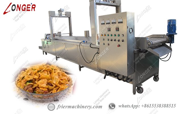 continuous batch namkeen fryer machine
