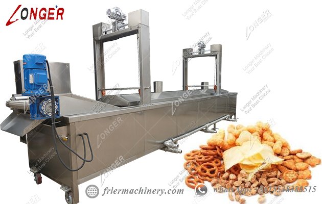 Continuous snack food frying food