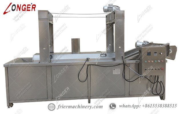 Continuous fried food frying machine