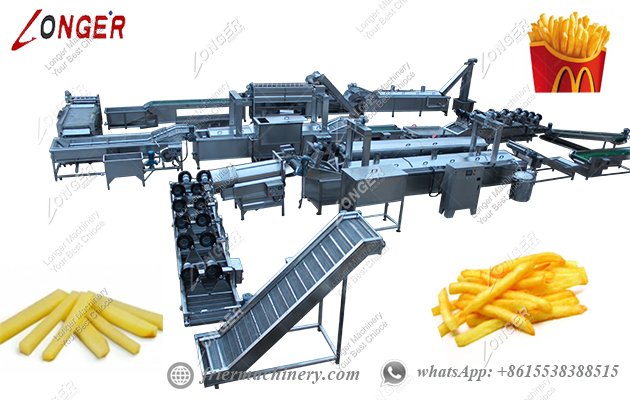 french fries making machine line