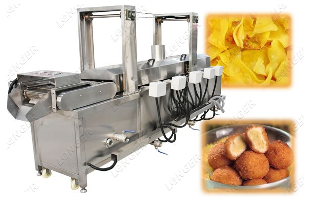 automatic chips frying machine